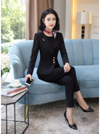 女式短款三?？畚餮b黑色